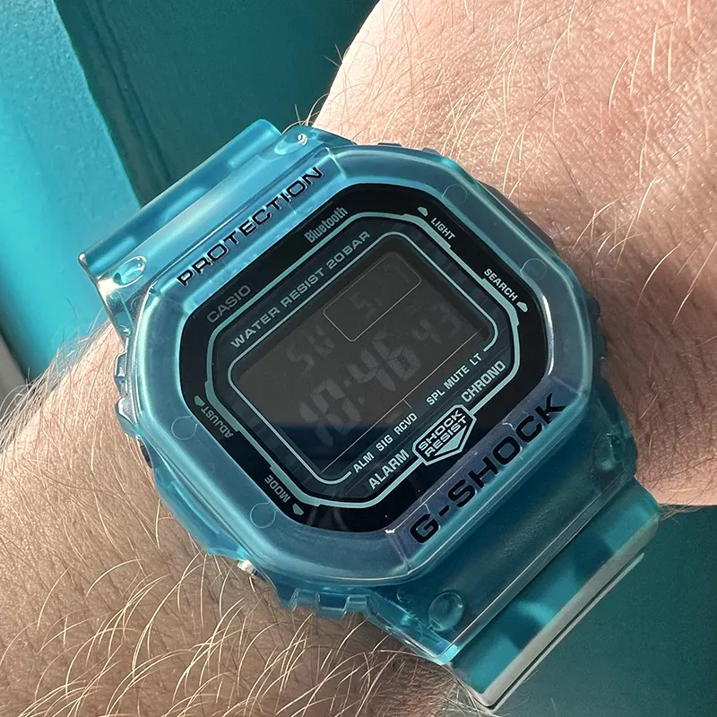 Casio G-Shock Digital Turquoise Dial Bluetooth® Men's Watch- DW-B5600G-2